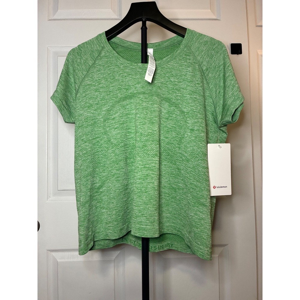 Lululemon Swiftly Tech Short-Sleeve Shirt 2.0 Race Length Green Size 14 NWT